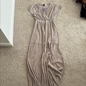Elegant Gold Maxi Dress